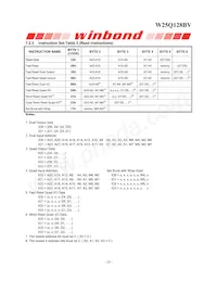 W25Q128BVFJP Datasheet Page 20
