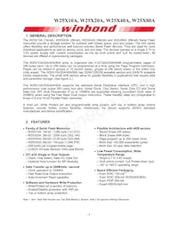 W25X80AVDAIZ Datasheet Page 4