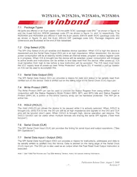 W25X80AVDAIZ數據表 頁面 7