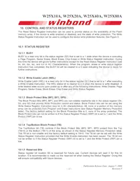 W25X80AVDAIZ數據表 頁面 11