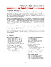 W25X80VZPIG T&R Datasheet Pagina 4