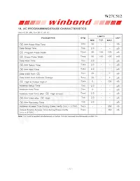 W27C512-45Z數據表 頁面 12