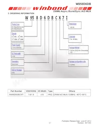 W958D6DBCX7I TR Datasheet Page 2