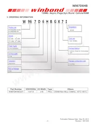 W967D6HBGX7I TR Datasheet Page 2