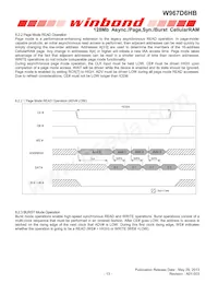 W967D6HBGX7I TR Datasheet Page 13