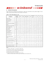 W9864G6IH-6 Datasheet Pagina 12