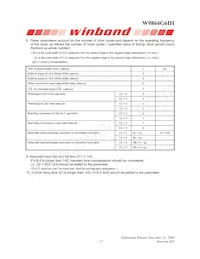 W9864G6IH-6 Datasheet Pagina 17