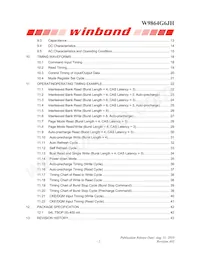 W9864G6JH-5數據表 頁面 2