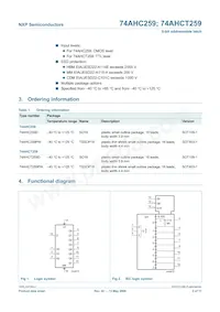 74AHC259D Datasheet Page 2