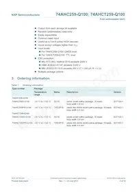 74AHCT259PW-Q100J Datasheet Page 2