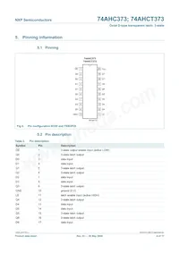 74AHCT373PW Datasheet Page 5