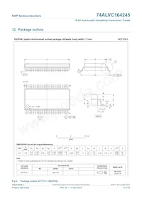 74ALVC164245BQ數據表 頁面 14