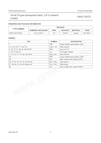 74AVC16373DGG Datasheet Page 5