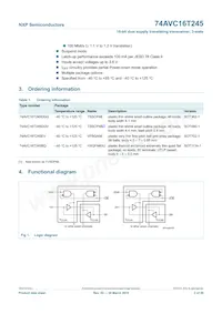 74AVC16T245BQ Datasheet Page 2