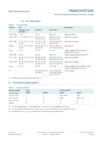 74AVCH16T245BQ Datasheet Page 6