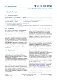 74HC123N Datasheet Page 23