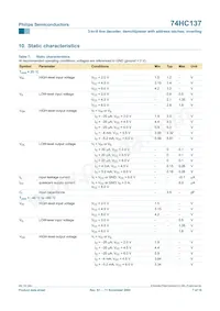 74HC137N Datasheet Page 7