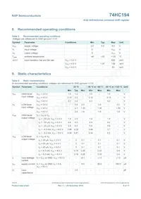 74HC194D Datasheet Page 6