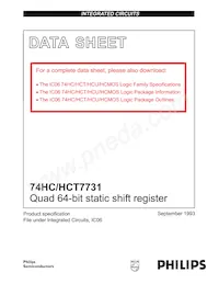 74HC7731D Datasheet Cover