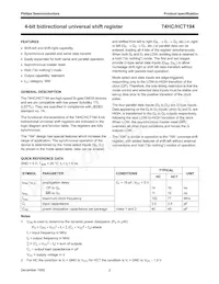 74HCT194D Datasheet Page 2