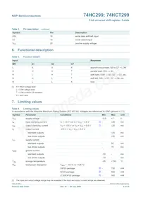 74HCT299PW Datasheet Page 6
