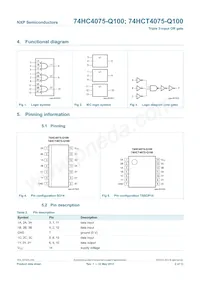 74HCT4075PW-Q100J Datasheet Page 3