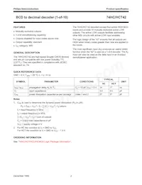 74HCT42N Datasheet Pagina 3