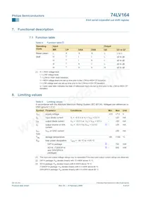 74LV164N Datasheet Page 5