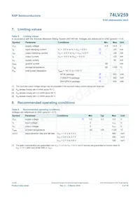74LV259DB Datasheet Page 5