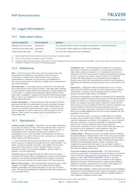 74LV259DB Datasheet Page 17