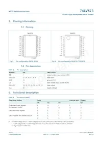 74LV573D Datasheet Page 4