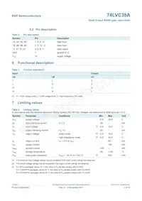 74LVC38ADB Datasheet Page 3