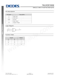 74LVCE1G02FZ4-7 Datasheet Page 2