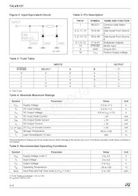 74LVX157MTR Datasheet Page 2