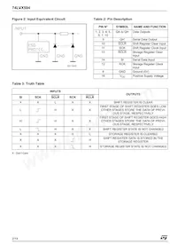 74LVX594TTR Datasheet Page 2