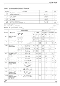 74LVXC3245TTR Datasheet Page 3