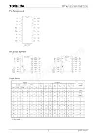 74VHC138FT Datasheet Page 2