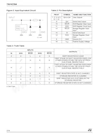 74VHC594TTR Datasheet Page 2