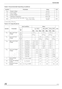 74VHC594TTR Datasheet Page 5