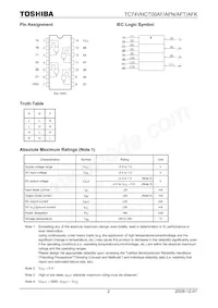 74VHCT00AFT Datasheet Page 2