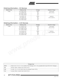 AT17C002-10JC Datasheet Page 14