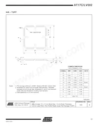 AT17C002-10JC Datasheet Page 17