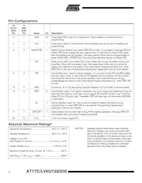 AT17C65-10CC Datasheet Page 4
