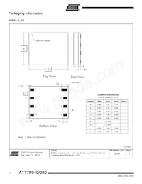 AT17F080-30TQI數據表 頁面 14