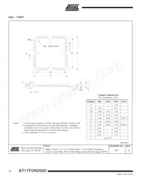 AT17F080-30TQI Datasheet Page 16