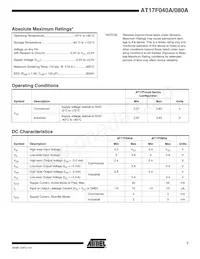 AT17F080A-30JI Datasheet Page 7