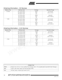 AT17LV010-10CC Datasheet Page 14