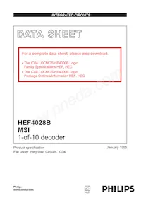 HEF4028BP數據表 封面