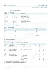 HEF4044BT Datasheet Page 3