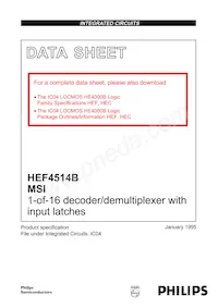 HEF4514BT Datasheet Cover
